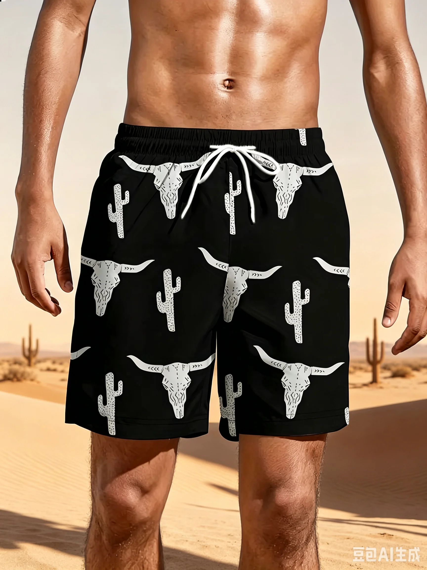 New 2026 Arrival Cattle Skull & Cactus Beach Shorts - Western Desert Style, Quick Dry Swim Trunks Fo Y2K
New 2026 Arrival Cattle Skull & Cactus Beach Shorts - Western Desert Style, Quick Dry Swim Trunks Fo Y2K