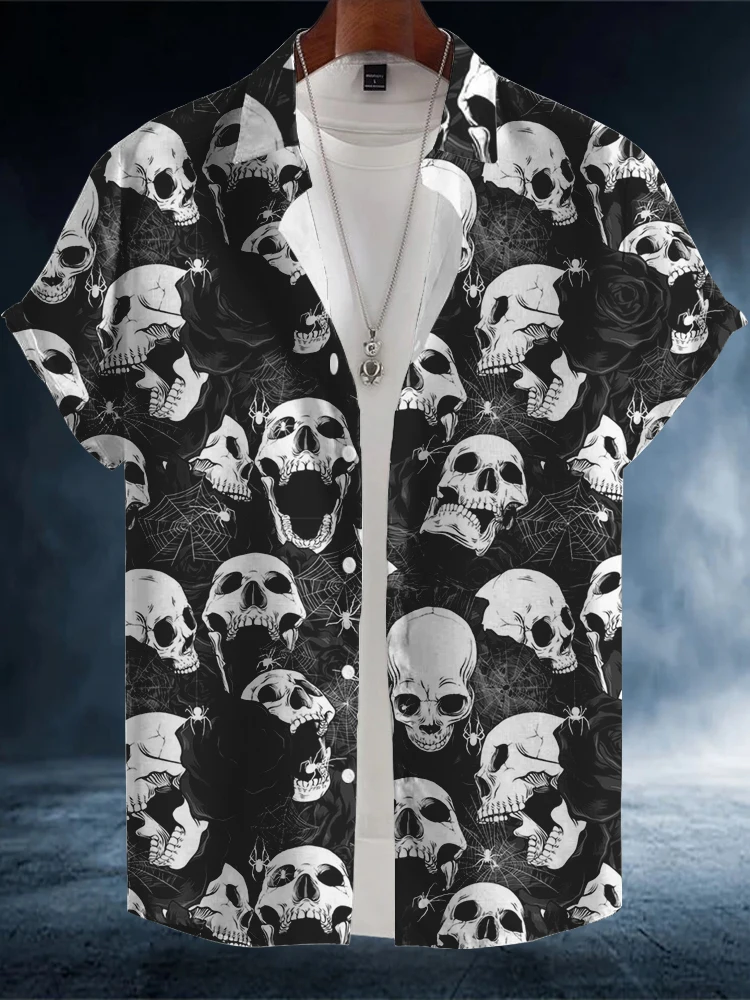 2024 New Summer Men's Casual Shirt Urban Street Fashion Skull Print Men's Short-sleeved Shirt Outdoor Daily Walking Men's Shirt
2024 New Summer Men's Casual Shirt Urban Street Fashion Skull Print Men's Short-sleeved Shirt Outdoor Daily Walking Men's Shirt