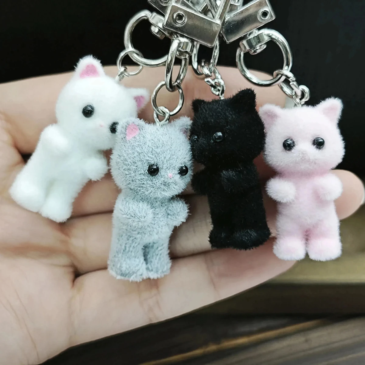 Cute Flocking Cat Keychain 3D Love Phone Pendant Headphone Case Charm Bag Decor Car Key Ring Jewelry Gift
Cute Flocking Cat Keychain 3D Love Phone Pendant Headphone Case Charm Bag Decor Car Key Ring Jewelry Gift