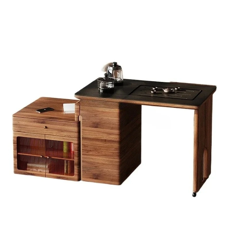 Slate solid wood tea table Modern simple household balcony tea table High-end small apartment movable rotating small tea cart456
Slate solid wood tea table Modern simple household balcony tea table High-end small apartment movable rotating small tea cart456