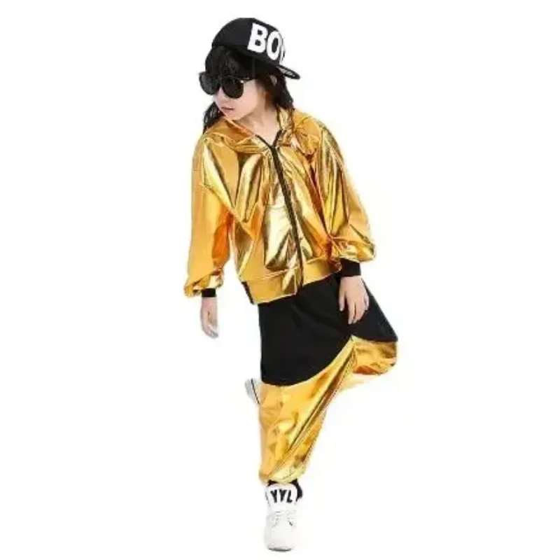 Girls Boys Ballroom Hip Hop Dancewear Outfits Gold Silver kids Modern Jazz Sweatpants dancing Hoodie clothing Sequined
Girls Boys Ballroom Hip Hop Dancewear Outfits Gold Silver kids Modern Jazz Sweatpants dancing Hoodie clothing Sequined