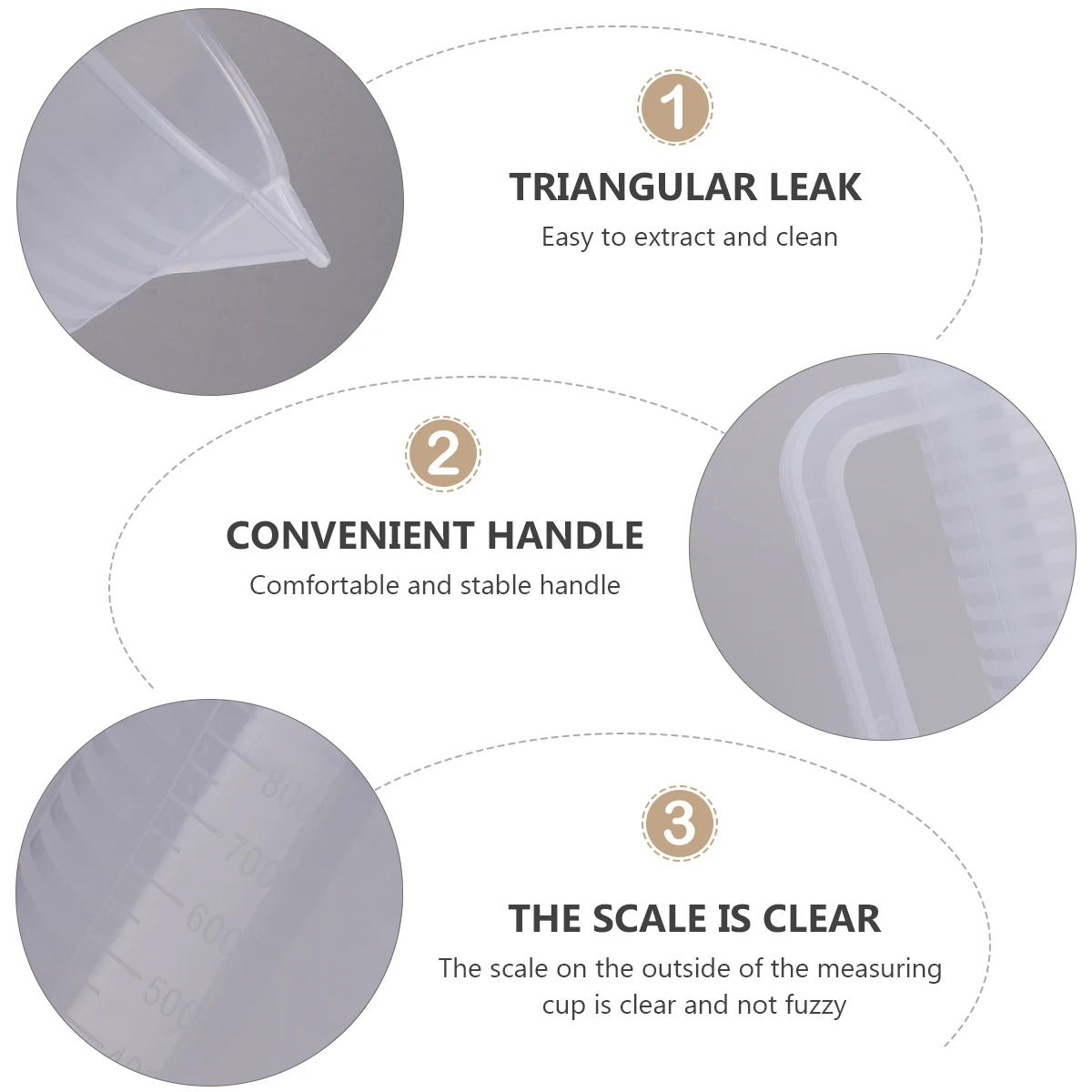 Transparent Measuring Cup Food Grade PP Material Plastic Kitchen Tool Scale Lines Baking Home Use Graduated Container
Transparent Measuring Cup Food Grade PP Material Plastic Kitchen Tool Scale Lines Baking Home Use Graduated Container