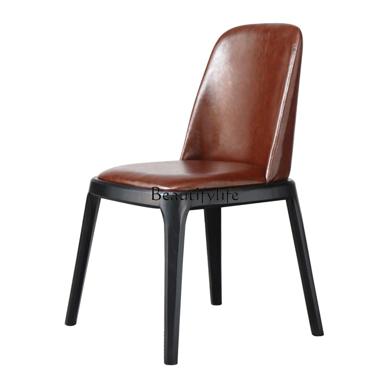 Italian light luxury simple Nordic modern coffee gray hall creative study back leather chair
Italian light luxury simple Nordic modern coffee gray hall creative study back leather chair