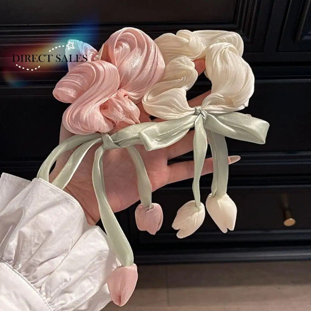 Exquisite Korean Style Tulip Ribbon Hair Ring Hair Tie Hair Rope Bowknot Hair Clip Cloth Ponytail Holder Flower Hair Claw Ladies
Exquisite Korean Style Tulip Ribbon Hair Ring Hair Tie Hair Rope Bowknot Hair Clip Cloth Ponytail Holder Flower Hair Claw Ladies