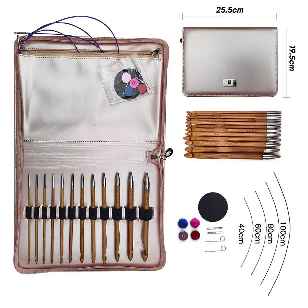 12Pcs Afghan Tunisian Crochet Hooks Interchangeable Circular Weaving Needle Carpet Crochet Hook Craft With Needle Storage Bag
12Pcs Afghan Tunisian Crochet Hooks Interchangeable Circular Weaving Needle Carpet Crochet Hook Craft With Needle Storage Bag