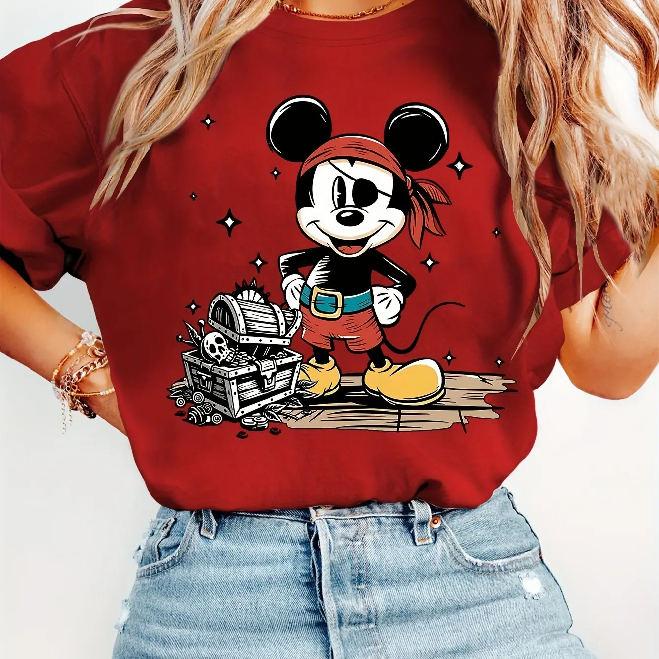 Disney Mickey Mouse Pattern T-Shirt Cotton Men's Women Streetwear Casual Trendy Oversized Loose Short Sleeve Unisex Event Outfit
Disney Mickey Mouse Pattern T-Shirt Cotton Men's Women Streetwear Casual Trendy Oversized Loose Short Sleeve Unisex Event Outfit