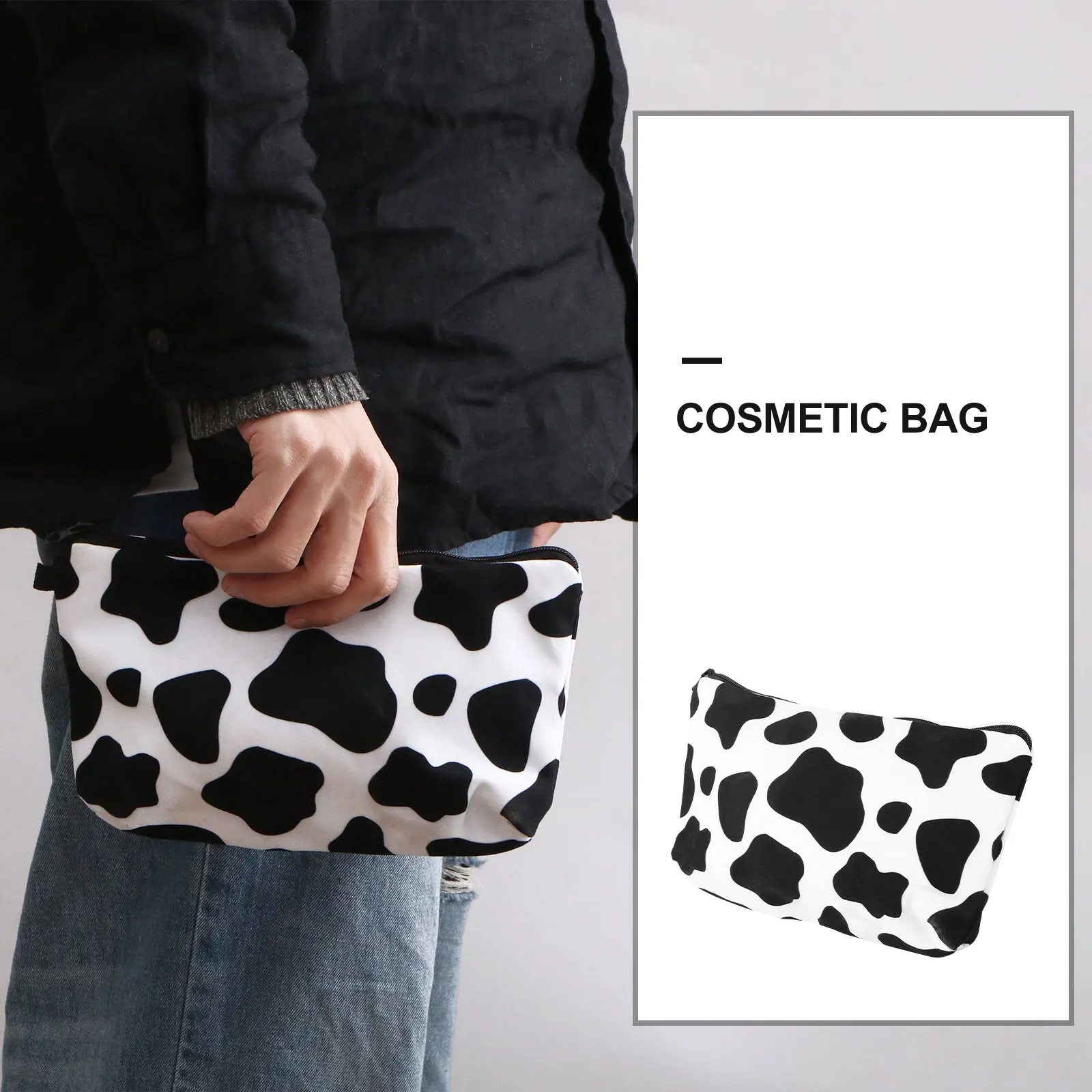 Cow Makeup Bag Decorative Toiletry Polyester Storage Pouch Compact Size Portable Travel Use Women Organizer
Cow Makeup Bag Decorative Toiletry Polyester Storage Pouch Compact Size Portable Travel Use Women Organizer