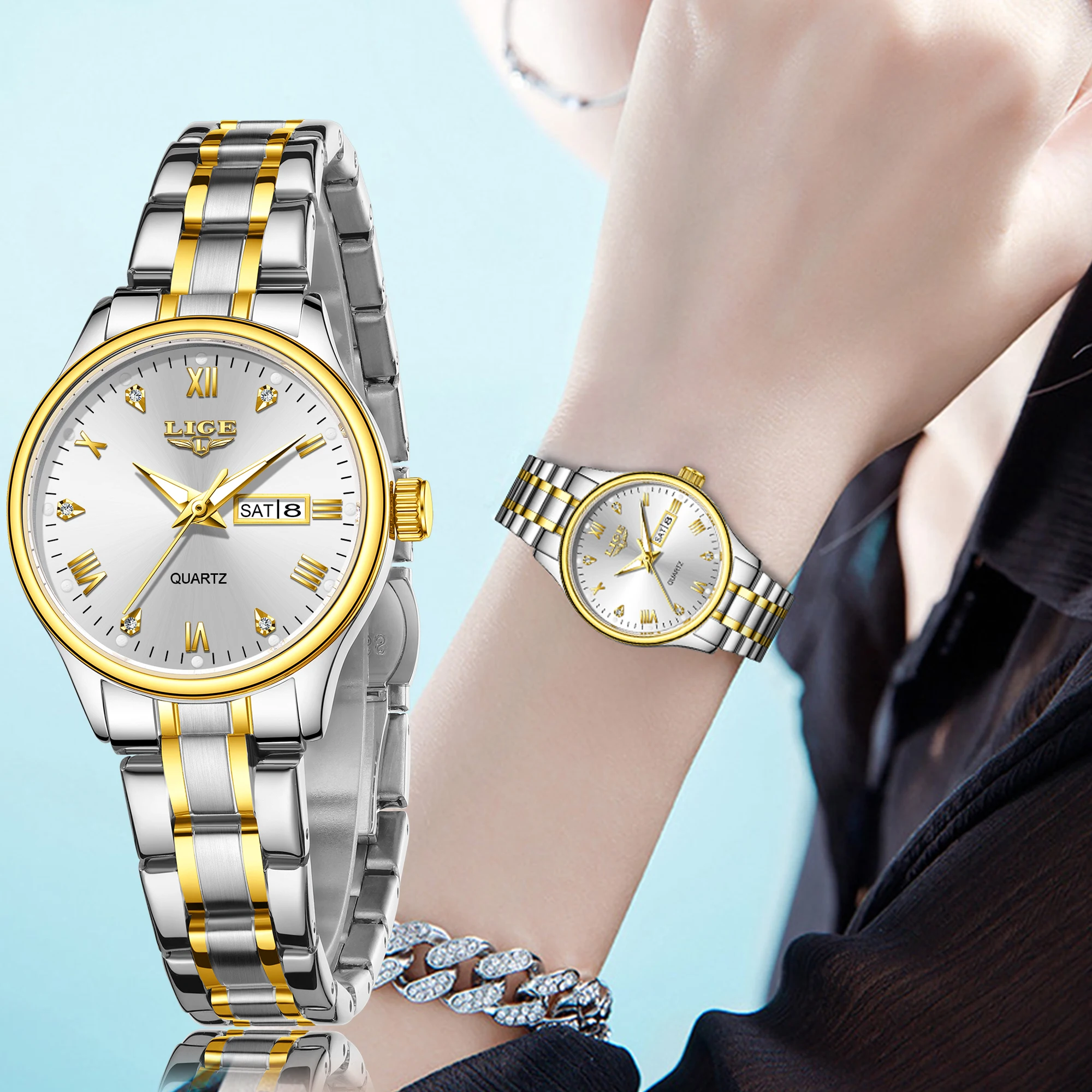 LIGE New Women Watch Waterproof Stainless Steel Ladies Business Watch Female Student Fashion Quartz Wristwatch Relógio feminino
LIGE New Women Watch Waterproof Stainless Steel Ladies Business Watch Female Student Fashion Quartz Wristwatch Relógio feminino