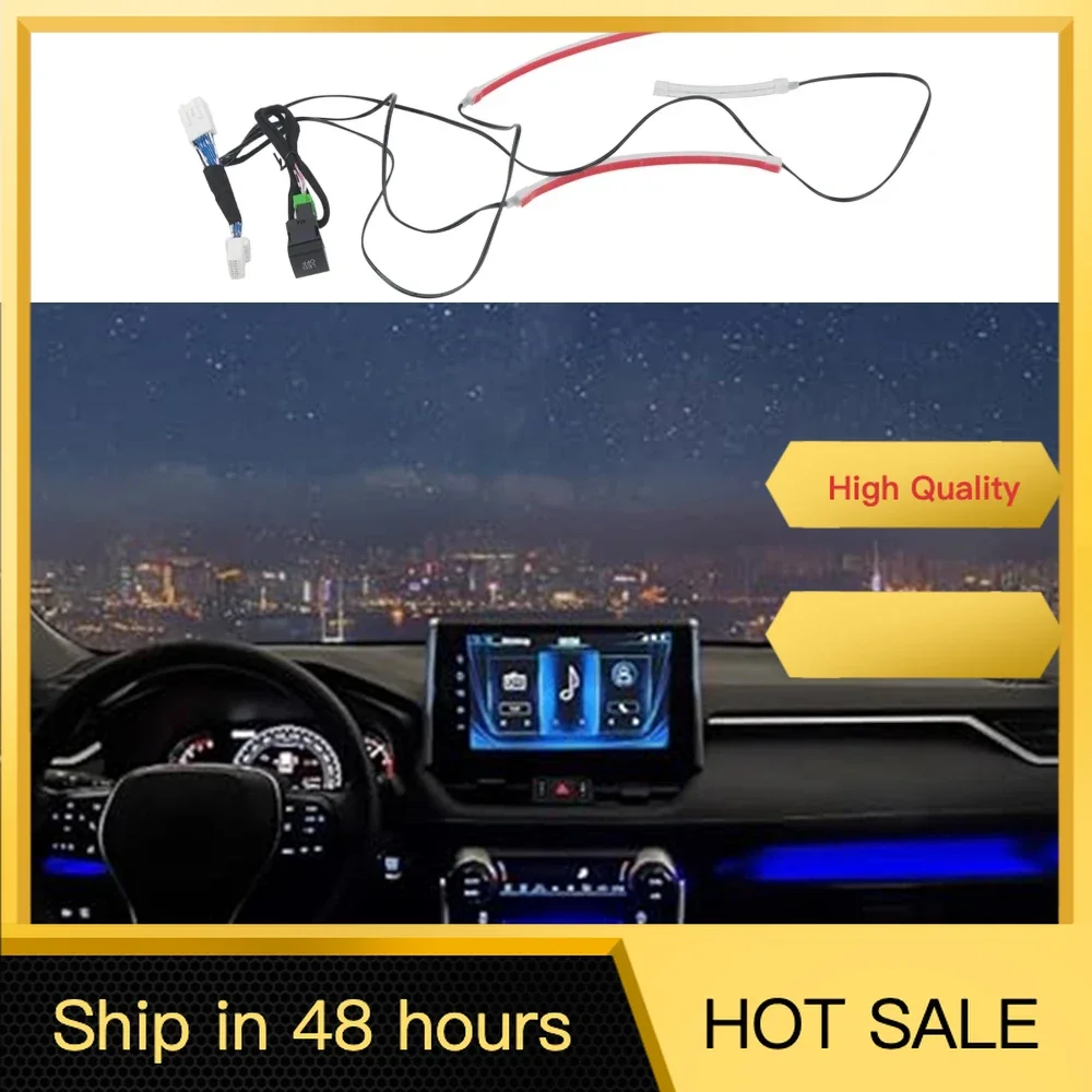 Подходит для Toyota RAV4 2019-2024, синяя световая полоса консоли приборной панели с переключателем включения и выключения
Подходит для Toyota RAV4 2019-2024, синяя световая полоса консоли приборной панели с переключателем включения и выключения