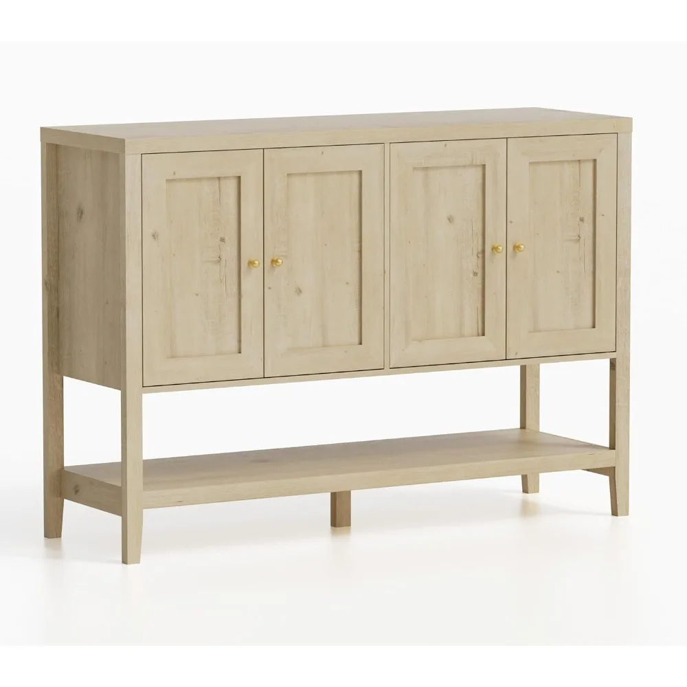 Farmhouse Buffet Cabinet with Open Shelf, 4-Door Accent Storage Cabinets with Adjustable Shelves Credenza Cabinet TV Stand for L
Farmhouse Buffet Cabinet with Open Shelf, 4-Door Accent Storage Cabinets with Adjustable Shelves Credenza Cabinet TV Stand for L