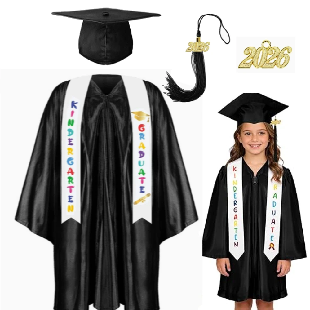 Children Kindergarten Graduation Gown with Tassel Hat and Kids Bachelor Uniform Graduation Academic Outfit Stage Clothes Gift
Children Kindergarten Graduation Gown with Tassel Hat and Kids Bachelor Uniform Graduation Academic Outfit Stage Clothes Gift