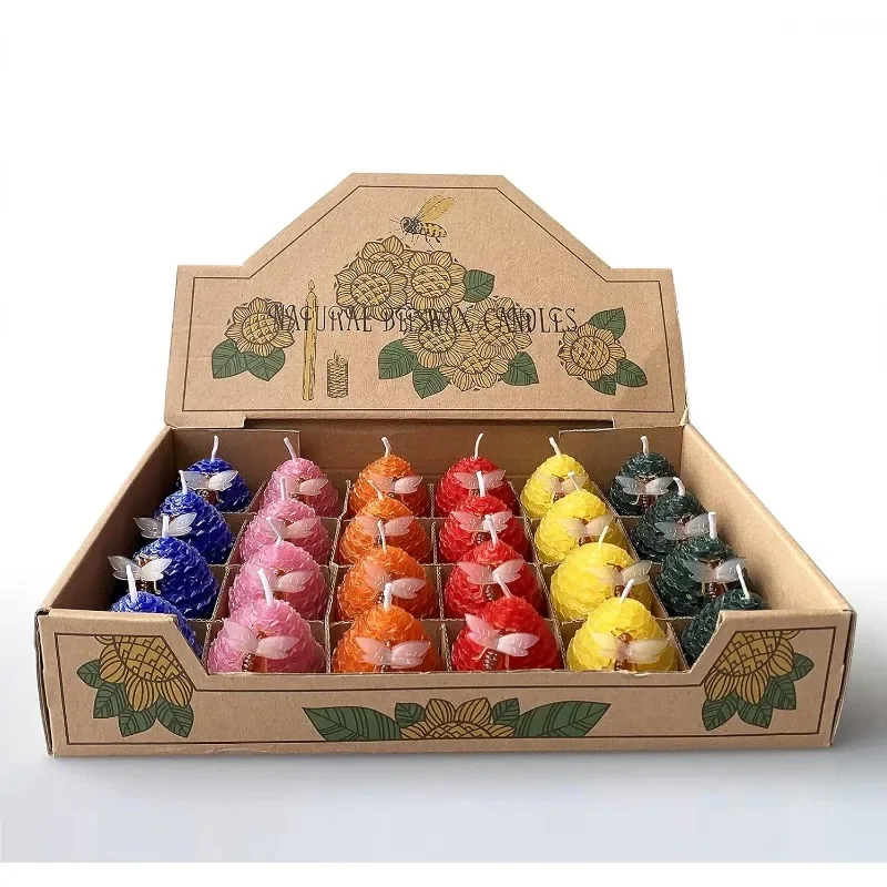 Beeswax Candles Bulk Set of 24, Bee Themed Votive Candles, Dripless & Smokeless & Unscented
Beeswax Candles Bulk Set of 24, Bee Themed Votive Candles, Dripless & Smokeless & Unscented