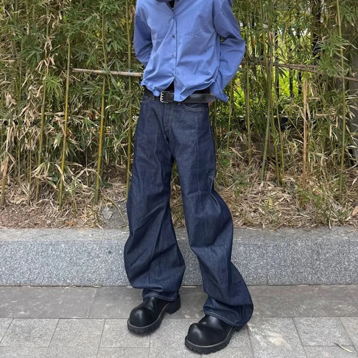 Harajuku Cleanfit Vintage Blue Boot Cut Jeans for Men Straight High Street Loose Casual Denim Trousers Oversize Baggy Jean Pants
Harajuku Cleanfit Vintage Blue Boot Cut Jeans for Men Straight High Street Loose Casual Denim Trousers Oversize Baggy Jean Pants
