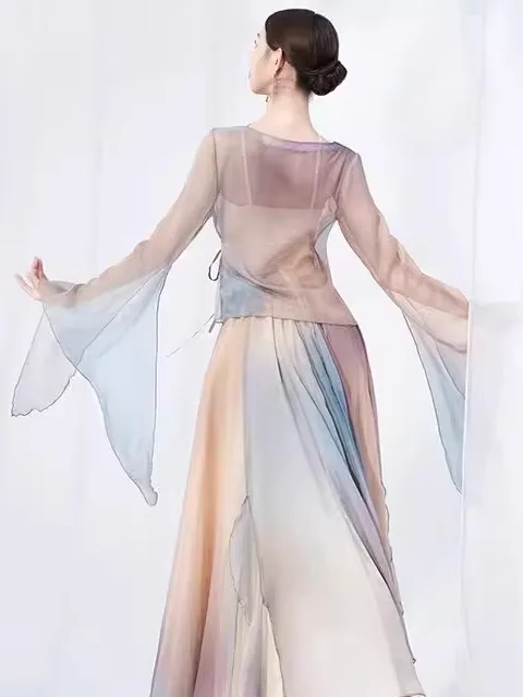 Ele adually Colored Classical Dance Costume Skirt Outfit Drifting Performance Costume Set for Women Training Suit
Ele adually Colored Classical Dance Costume Skirt Outfit Drifting Performance Costume Set for Women Training Suit