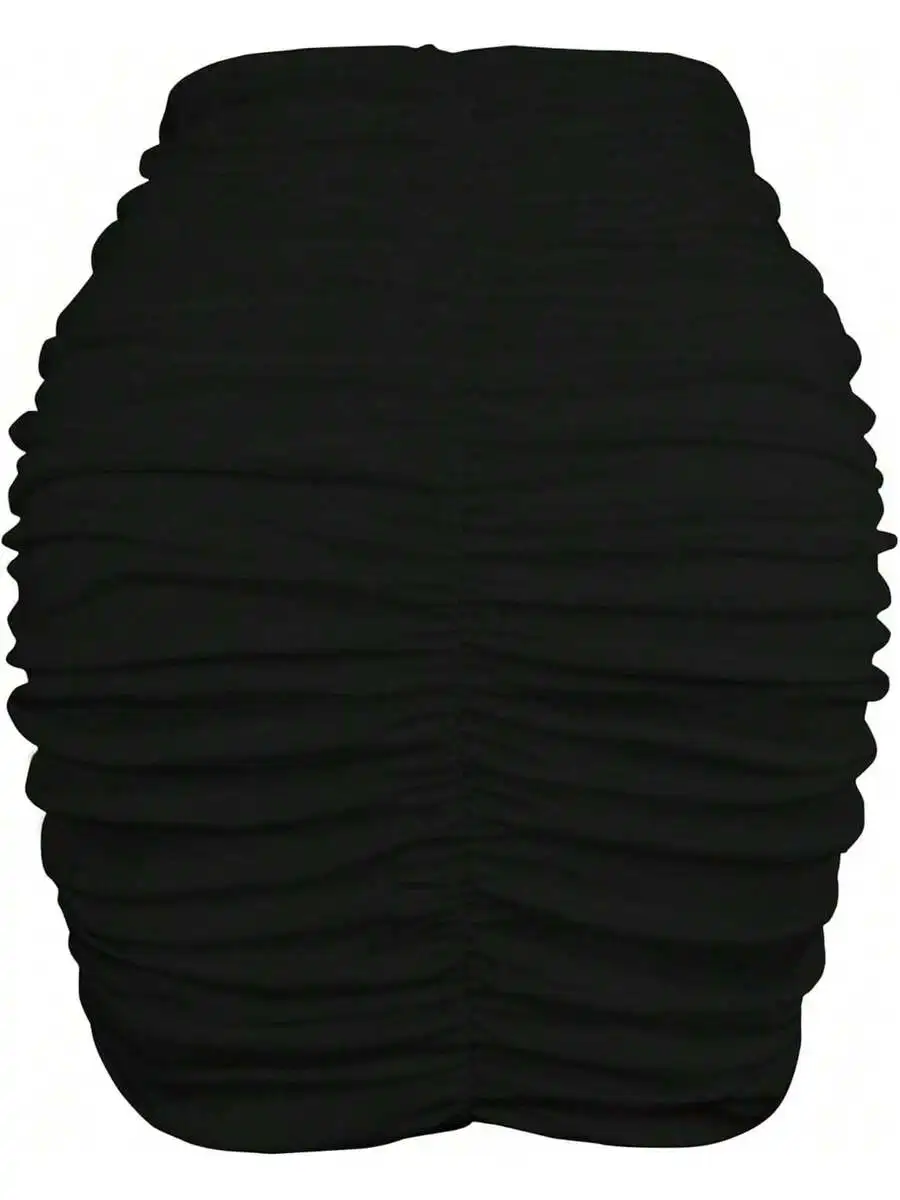 Womens Ruched Bodycon Double Layer Short Skirt Adjustable Length
Womens Ruched Bodycon Double Layer Short Skirt Adjustable Length