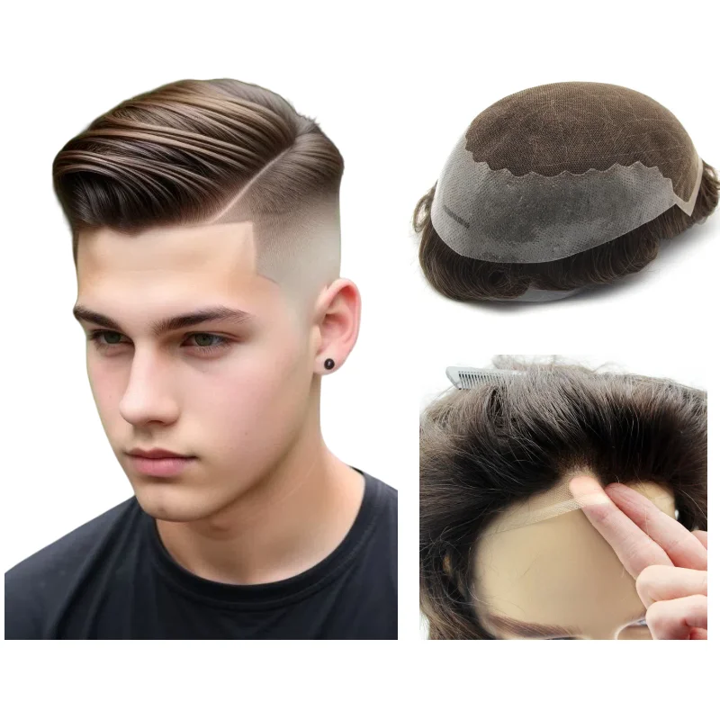 Q6 Toupee For Men | Human Hair Lace+PU Base Hairpiece, Can Be Styled In High Ponytail Wig
Q6 Toupee For Men | Human Hair Lace+PU Base Hairpiece, Can Be Styled In High Ponytail Wig