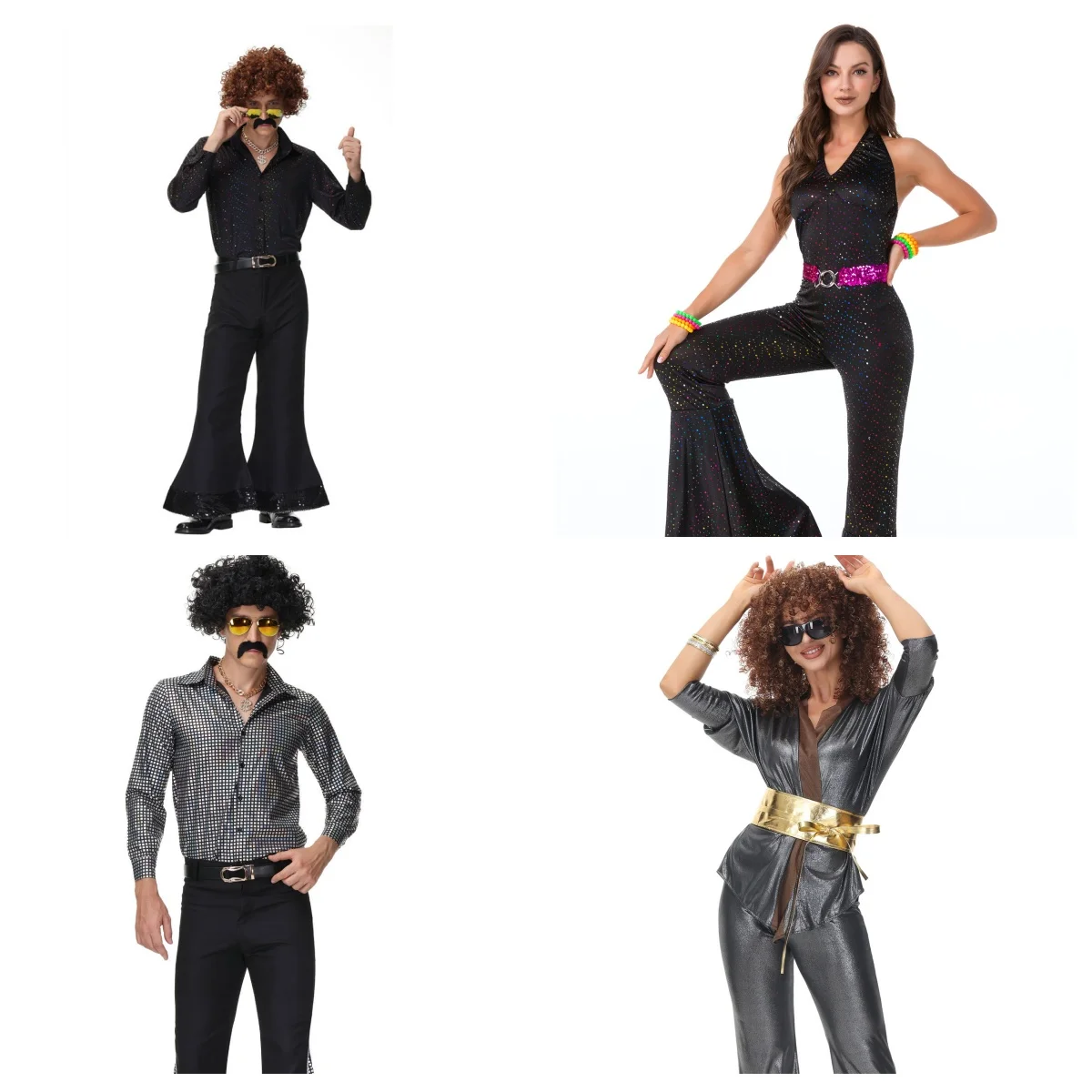 Halloween Carnival Party Adult Vintage 60s 70s Hippie Couples Cosplay Costume Suit Music Festival Retro Disco Fancy lovers Dress
Halloween Carnival Party Adult Vintage 60s 70s Hippie Couples Cosplay Costume Suit Music Festival Retro Disco Fancy lovers Dress