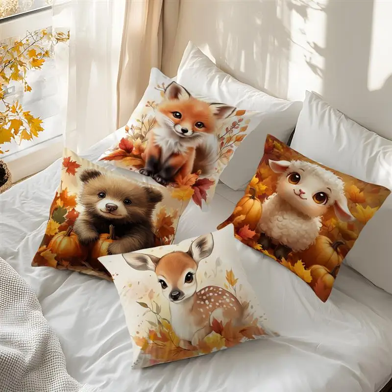Cute Autumn Animals Cushion Pillowcase Printed Polyester 45x45cm Throw Pillowcover Decorative Sofa Cushion Pillowslip Home Decor
Cute Autumn Animals Cushion Pillowcase Printed Polyester 45x45cm Throw Pillowcover Decorative Sofa Cushion Pillowslip Home Decor