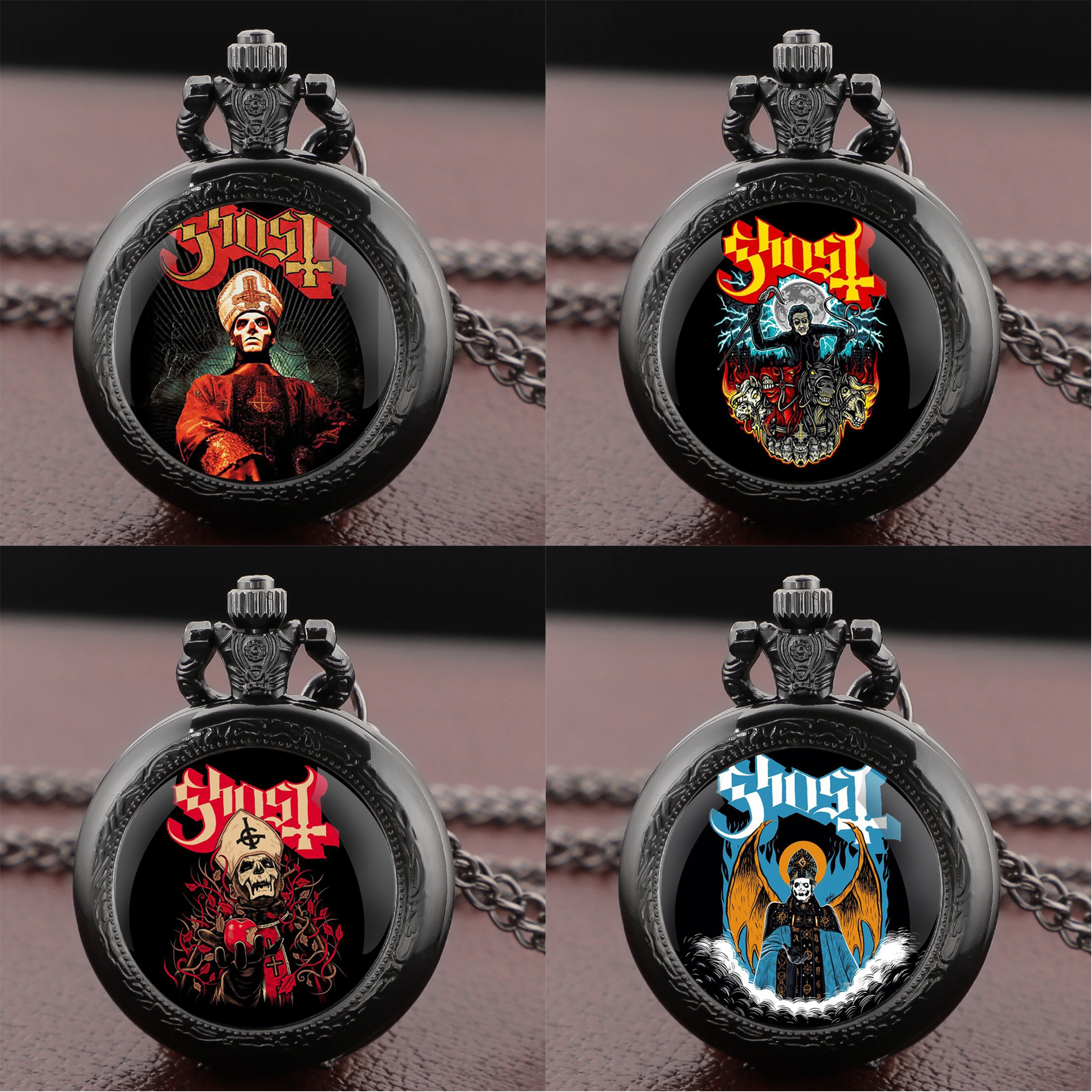 Ghost Rock Band Дизайн Стеклянный Купол Кварцевые Карманные Часы с Цепочкой Подвеска Часы Мужчины Женщины Подарки Relogio De Bolso
Ghost Rock Band Дизайн Стеклянный Купол Кварцевые Карманные Часы с Цепочкой Подвеска Часы Мужчины Женщины Подарки Relogio De Bolso