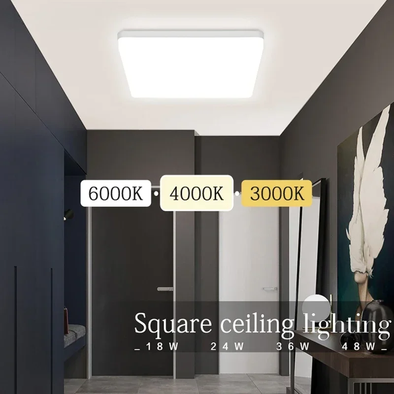 Square Led ceiling lamp bedroom lighting Neutral white cold warm 48W 36W 24W 18W led light room
Square Led ceiling lamp bedroom lighting Neutral white cold warm 48W 36W 24W 18W led light room