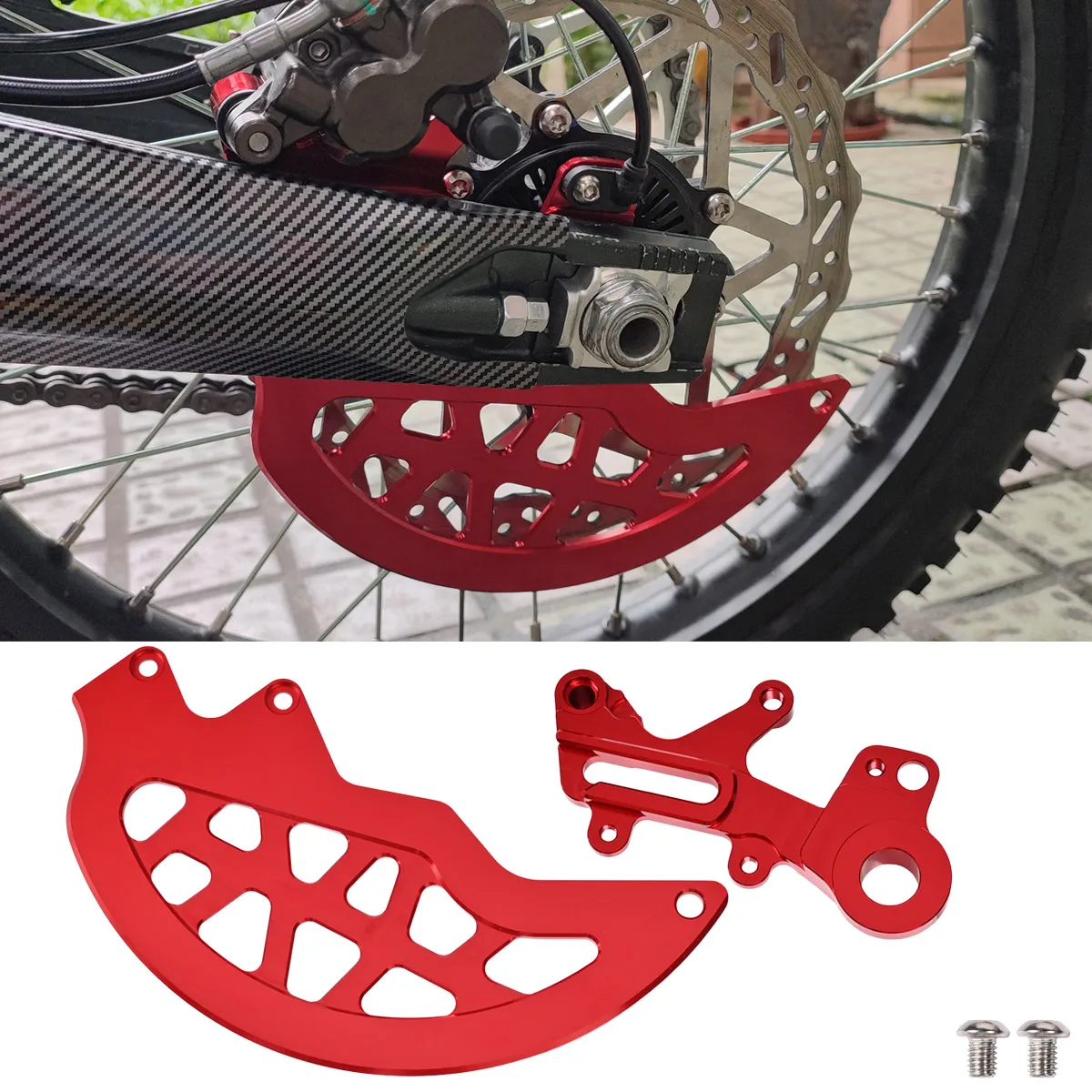 Motorcycle Rear Brake Disc Rotor Guard Cover Protector Black Red CNC Billet Aluminum Alloy For Sur-Ron Ultra Bee 2023
Motorcycle Rear Brake Disc Rotor Guard Cover Protector Black Red CNC Billet Aluminum Alloy For Sur-Ron Ultra Bee 2023