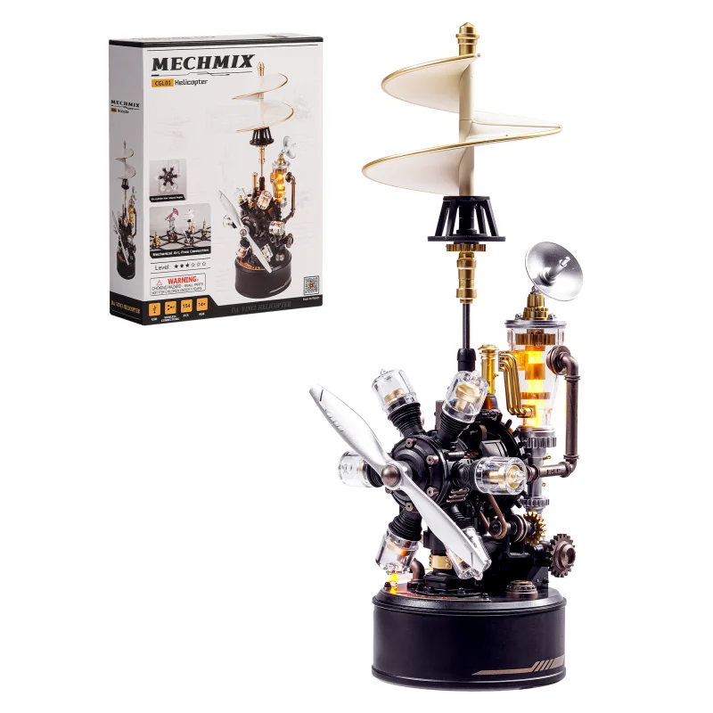 ROKR Da Vinci Helicopter CGL01 – A mechanical 3D puzzle with wireless audio-visual interaction, an adult steampunk desktop model
ROKR Da Vinci Helicopter CGL01 – A mechanical 3D puzzle with wireless audio-visual interaction, an adult steampunk desktop model