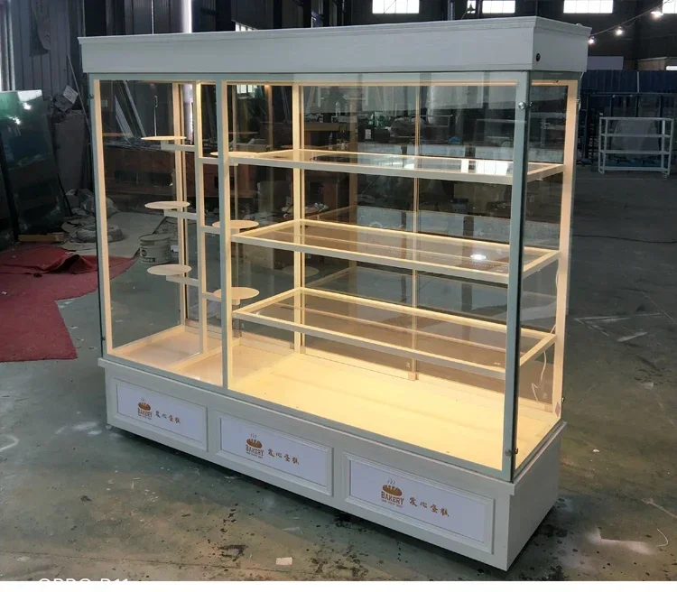 Golden Cake Counter White Model Exhibition Bread Sample Cabinet Professional Push-Pull Glass Shelf
Golden Cake Counter White Model Exhibition Bread Sample Cabinet Professional Push-Pull Glass Shelf