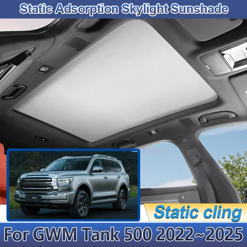 Car Skylight Sunshade For GWM Tank 500 Accessories P03 2022~2025 2023 2024 Sunroof Sunshades Electrostatic Adsorption Auto Visor
Car Skylight Sunshade For GWM Tank 500 Accessories P03 2022~2025 2023 2024 Sunroof Sunshades Electrostatic Adsorption Auto Visor