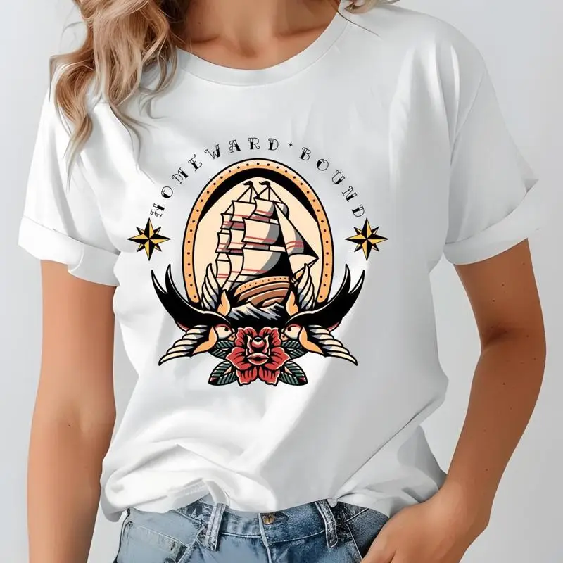 Винтажная традиционная футболка с татуировкой в домашней переплете, морская футболка в стиле ретро, уникальный дизайн, хипстерская одежда
Винтажная традиционная футболка с татуировкой в домашней переплете, морская футболка в стиле ретро, уникальный дизайн, хипстерская одежда