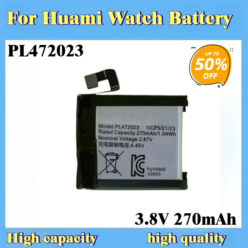 100% New High Quality 3.8V 270mAh PL472023 Watch Battery for Huami Amazfit GTS 4 mini smart watch
100% New High Quality 3.8V 270mAh PL472023 Watch Battery for Huami Amazfit GTS 4 mini smart watch