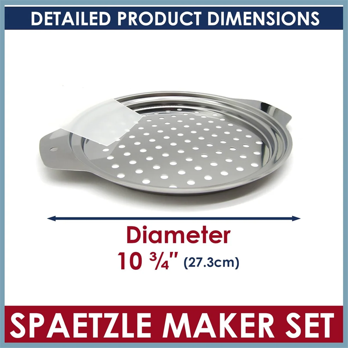 Крышка Spaetzle Maker из нержавеющей стали со скребком Традиционная немецкая машина для приготовления яичной лапши Кастрюля Ситечко для спагетти LPY
Крышка Spaetzle Maker из нержавеющей стали со скребком Традиционная немецкая машина для приготовления яичной лапши Кастрюля Ситечко для спагетти LPY