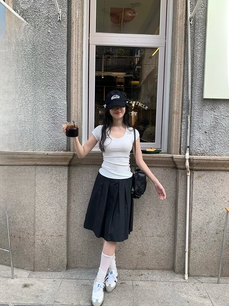 Casual Elastic Waist Skirt Women's Versatile Slimming Midi Skirt Summer New Sle Zero Deee Soda Umbrella Skirt
Casual Elastic Waist Skirt Women's Versatile Slimming Midi Skirt Summer New Sle Zero Deee Soda Umbrella Skirt