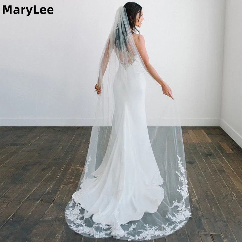 Customized Floral Lace Wedding Veil Single Layer White Ivory Chapel Bridal Veil with Comb Bride Head Veil Wedding Accessories
Customized Floral Lace Wedding Veil Single Layer White Ivory Chapel Bridal Veil with Comb Bride Head Veil Wedding Accessories