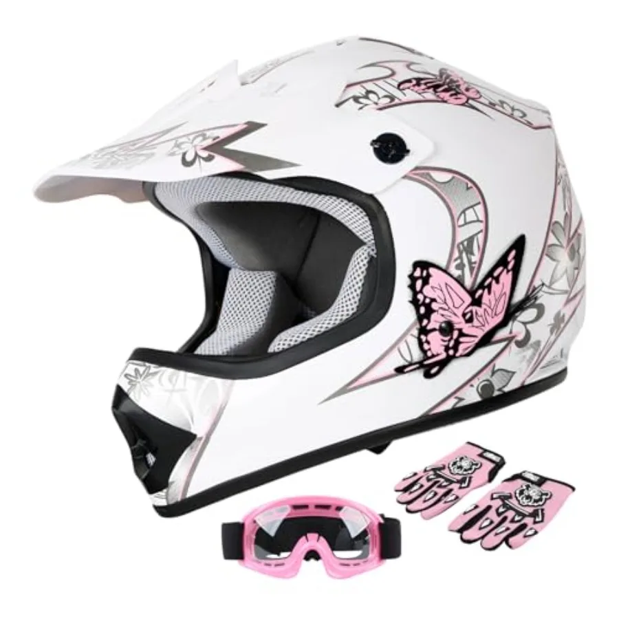 Youth motocross offroad street helmet for dirt bike ATV use, ABS plastic shell in matte black with aggressive graphic design, l
Youth motocross offroad street helmet for dirt bike ATV use, ABS plastic shell in matte black with aggressive graphic design, l