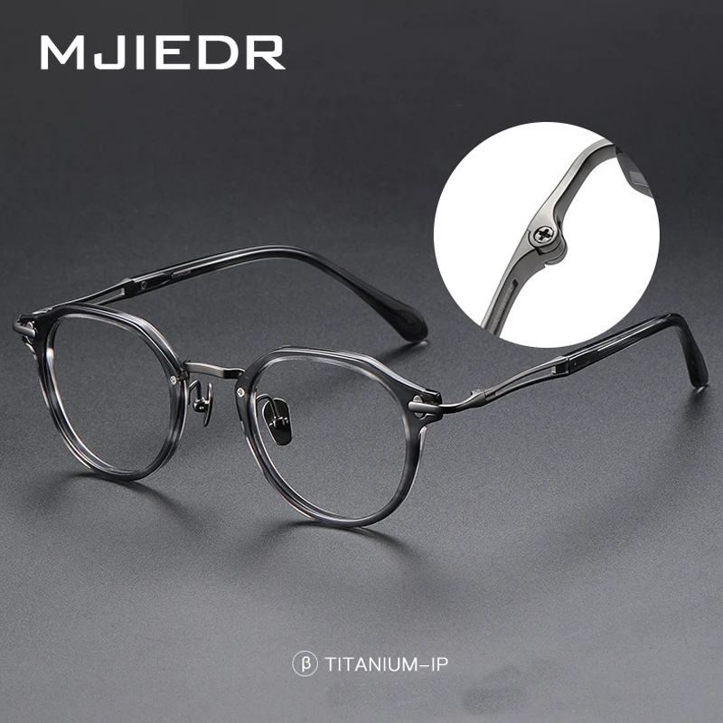 New Fashion Round Acetate and Titannium Glasses Frame High Quality Optical Vintage Irregular Eyeglasses for Men and Women
New Fashion Round Acetate and Titannium Glasses Frame High Quality Optical Vintage Irregular Eyeglasses for Men and Women