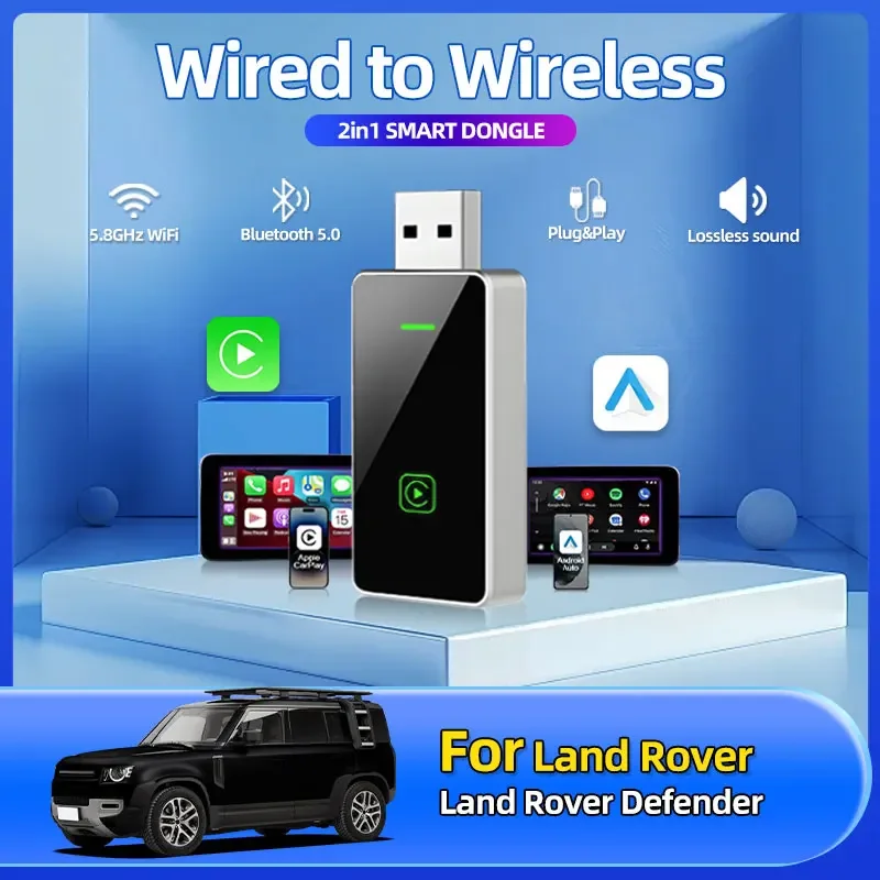 2IN1 Wireless CarPlay Android Car Wireless Adapter Smart USB Mini Box Plug And Play WiFi Fast Connect For Land Rover Defender
2IN1 Wireless CarPlay Android Car Wireless Adapter Smart USB Mini Box Plug And Play WiFi Fast Connect For Land Rover Defender
