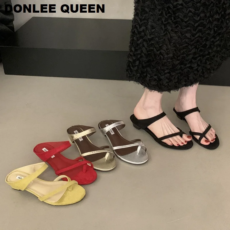 Fashion Narrow Band Slippers Women Low Heels Slide 2026 New Summer Shoes Clip Toe Flip Flops Sandal Female Footwear Ladies Pumps
Fashion Narrow Band Slippers Women Low Heels Slide 2026 New Summer Shoes Clip Toe Flip Flops Sandal Female Footwear Ladies Pumps