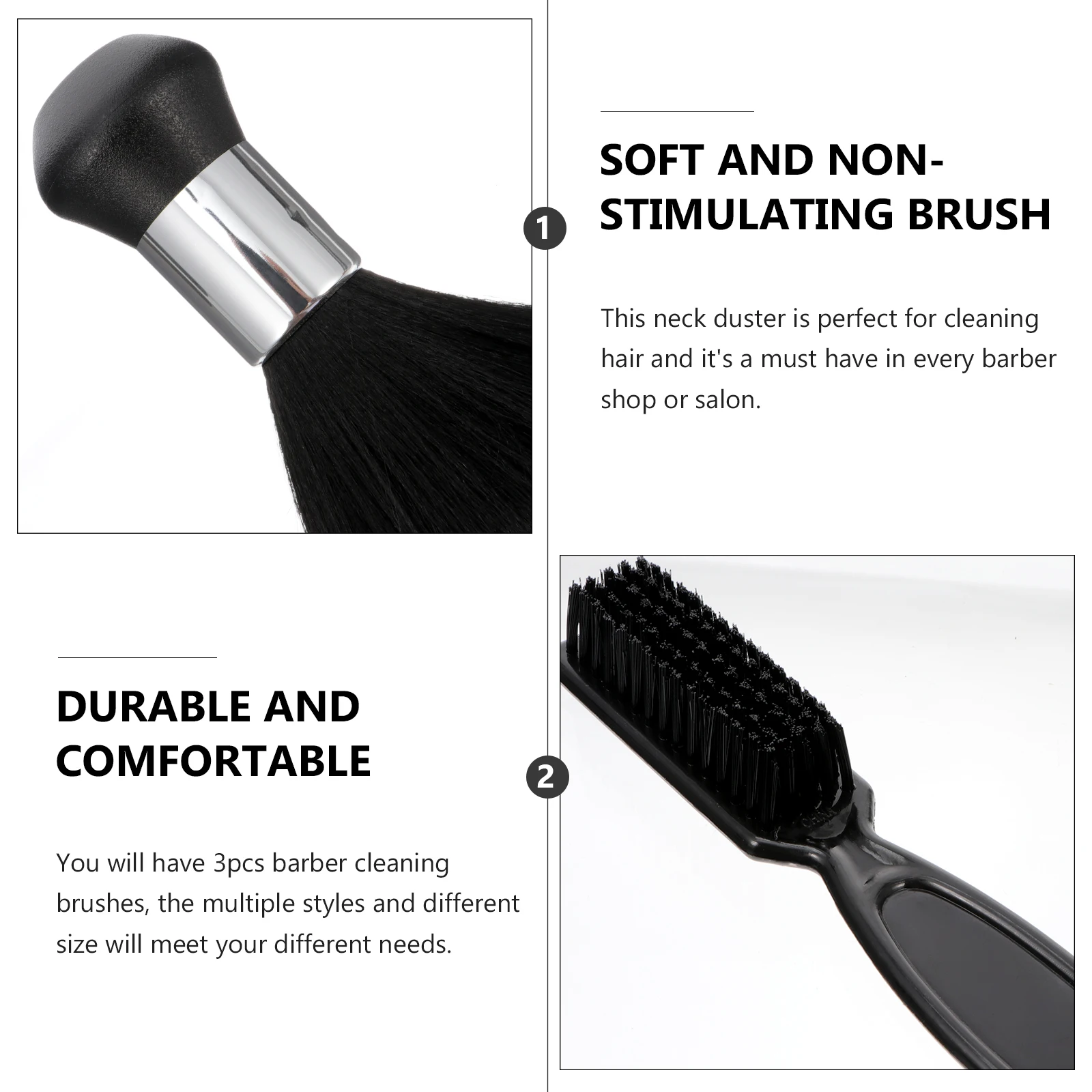 3pcs Hair Cleaning Brush Set Random Color Lightweight Salon Tool Broken Hair Sweep Neck Duster for Barber Shop
3pcs Hair Cleaning Brush Set Random Color Lightweight Salon Tool Broken Hair Sweep Neck Duster for Barber Shop