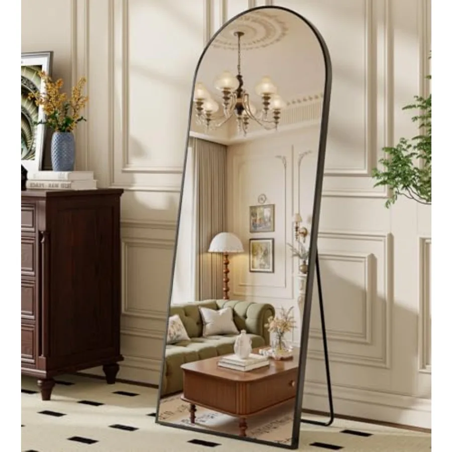 Arched full length floor mirror for bedroom, living room, bathroom, entryway; brushed black aluminum frame; HD shatterproof gla
Arched full length floor mirror for bedroom, living room, bathroom, entryway; brushed black aluminum frame; HD shatterproof gla
