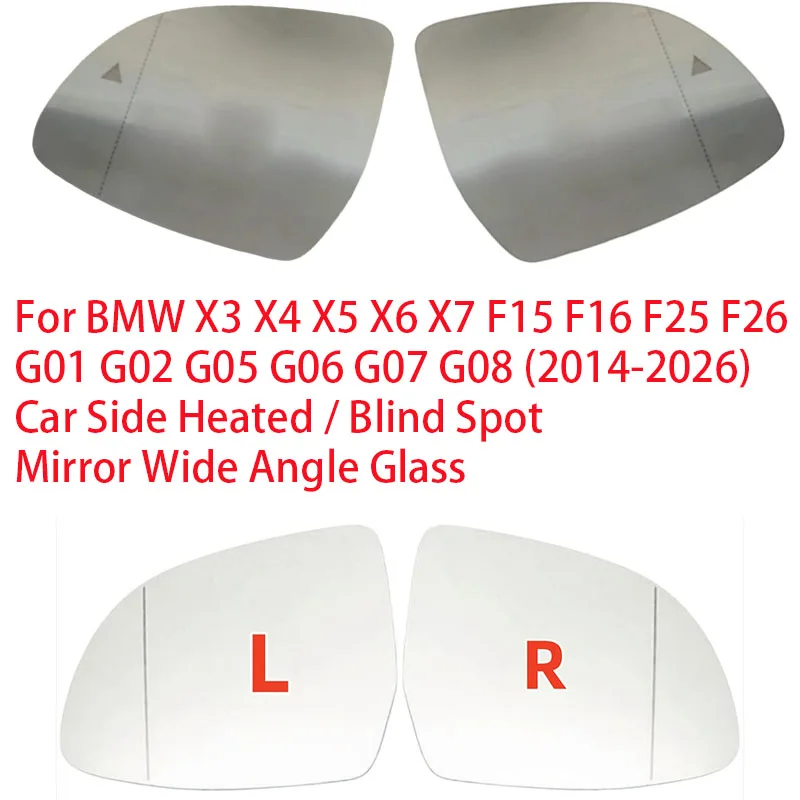 Для BMW X3 X4 X5 X6 X7 F15 F16 F25 F26 G01 G02 G05 G06 G07 G08 (2014-2026) — Боковое зеркало с подогревом и функцией контроля слепых зон, широкоугольное стекло
Для BMW X3 X4 X5 X6 X7 F15 F16 F25 F26 G01 G02 G05 G06 G07 G08 (2014-2026) — Боковое зеркало с подогревом и функцией контроля слепых зон, широкоугольное стекло
