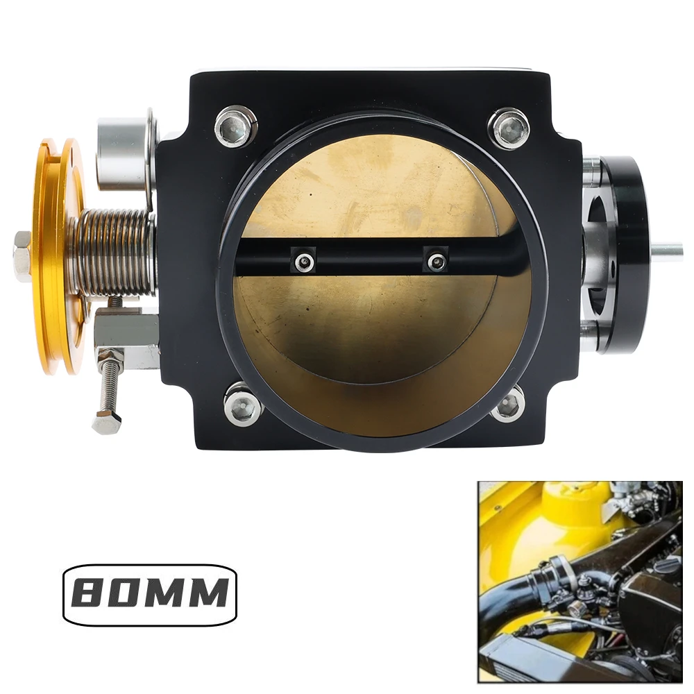 Engine Part 80MM High Flow Intake Manifold Billet Throttle Body Black Aluminum For 3 Inch Mustang Honda Air Intake System Parts
Engine Part 80MM High Flow Intake Manifold Billet Throttle Body Black Aluminum For 3 Inch Mustang Honda Air Intake System Parts