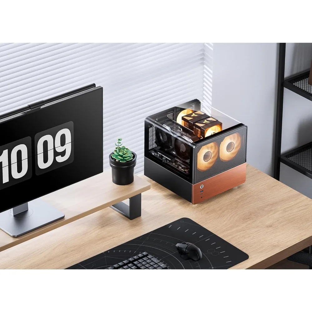 Hyperboloid Glass Micro ATX PC Case Walnut Wood Separated Cabinet MATX Chassis Supports ATX PSU Front Dual 120mm Fans GPU
Hyperboloid Glass Micro ATX PC Case Walnut Wood Separated Cabinet MATX Chassis Supports ATX PSU Front Dual 120mm Fans GPU