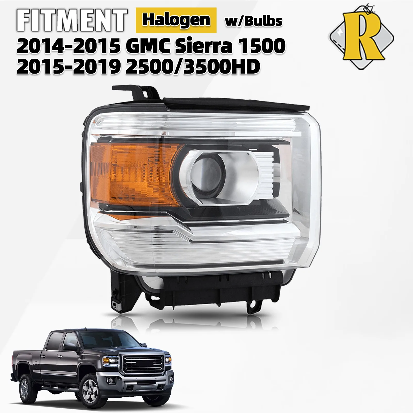 For 2015-2019 GMC 2500HD 3500HD DOT Halogen Headlight Passenger Side With Bulb
For 2015-2019 GMC 2500HD 3500HD DOT Halogen Headlight Passenger Side With Bulb