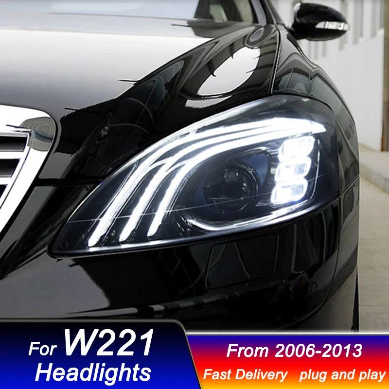 Автомобильные светодиодные фары для Mercedes-Benz S Class W221 2006-2013, новый стиль, полностью светодиодные DRL, динамический сигнал, передний фонарь в сборе
Автомобильные светодиодные фары для Mercedes-Benz S Class W221 2006-2013, новый стиль, полностью светодиодные DRL, динамический сигнал, передний фонарь в сборе