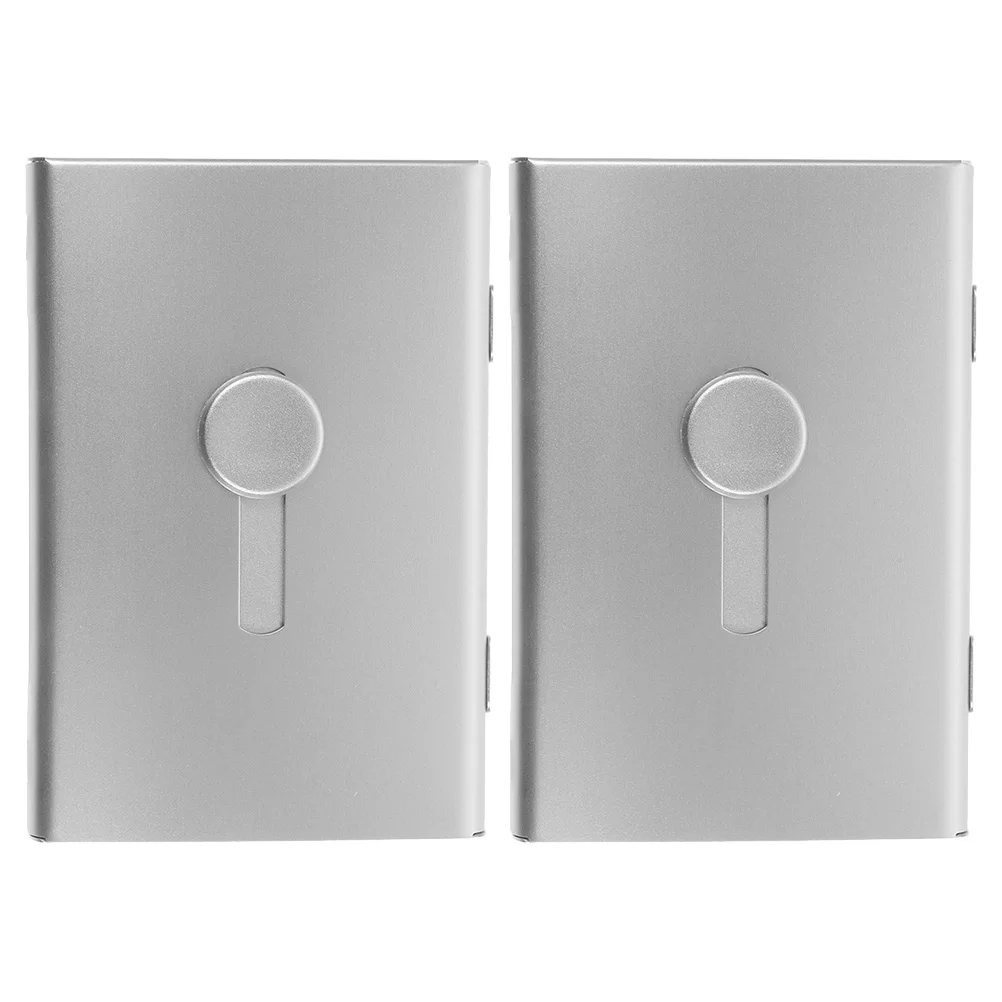 2 Pcs Business Card Holder Metal Aluminum Alloy Slide Out Case Large Capacity Cards Storage Box for Men Travel Wallet
2 Pcs Business Card Holder Metal Aluminum Alloy Slide Out Case Large Capacity Cards Storage Box for Men Travel Wallet