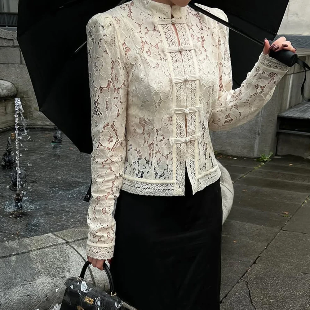 Talenza Lace Hook Flower Shirt For Women Long Sleeve Patchwork Single Breasted Cardigan Female Fashion Elegant Party Slim Shirt
Talenza Lace Hook Flower Shirt For Women Long Sleeve Patchwork Single Breasted Cardigan Female Fashion Elegant Party Slim Shirt