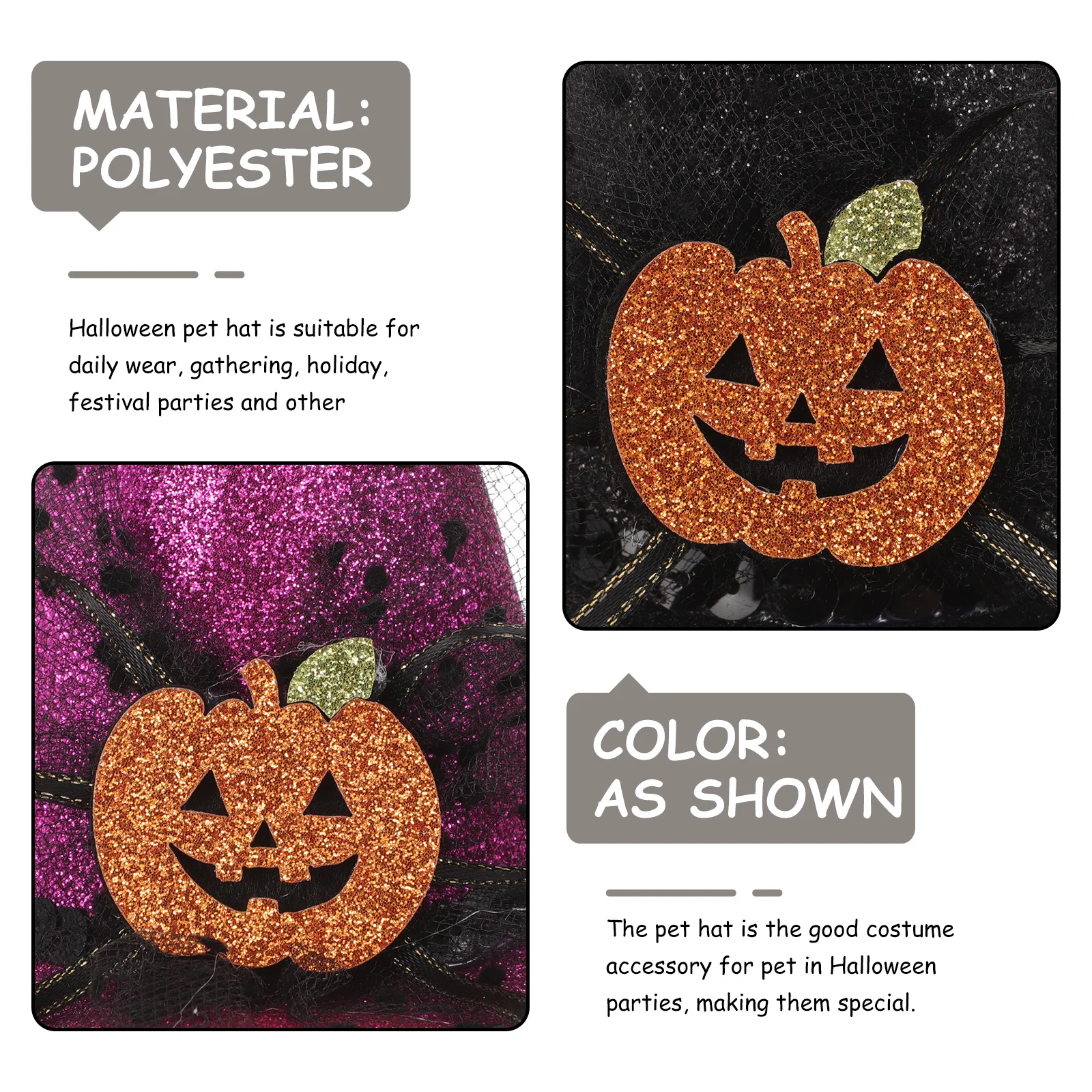 2Pcs Adjustable Halloween Pet Hat Pumpkin Decor Dog Cat Cap Costume Accessory for Festivals Parties Adjustable Halloween Pet Hat
2Pcs Adjustable Halloween Pet Hat Pumpkin Decor Dog Cat Cap Costume Accessory for Festivals Parties Adjustable Halloween Pet Hat