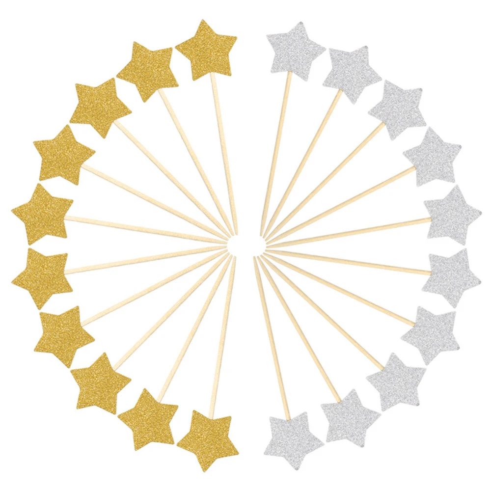 30pcs Glitter Cake Toppers Cake Decoration Party Ceremony Cupcake Toppers(Gold and Silver, 15pcs in each
30pcs Glitter Cake Toppers Cake Decoration Party Ceremony Cupcake Toppers(Gold and Silver, 15pcs in each