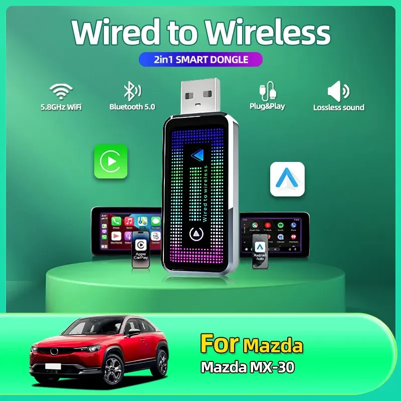 2025 New Hot Wireless CarPlay Android 2 in 1 Auto Adapter USB Dongle Smart Mini Box Plug And Play Universal For Mazda MX-30
2025 New Hot Wireless CarPlay Android 2 in 1 Auto Adapter USB Dongle Smart Mini Box Plug And Play Universal For Mazda MX-30