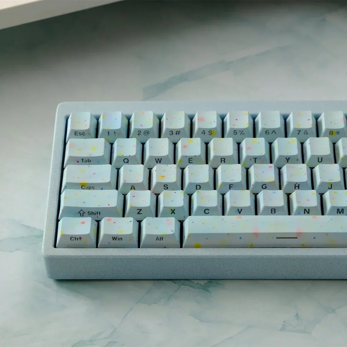Color dot side engraved transparent keycap PBT original height, thermal sublimation, mechanical keyboard cap
Color dot side engraved transparent keycap PBT original height, thermal sublimation, mechanical keyboard cap